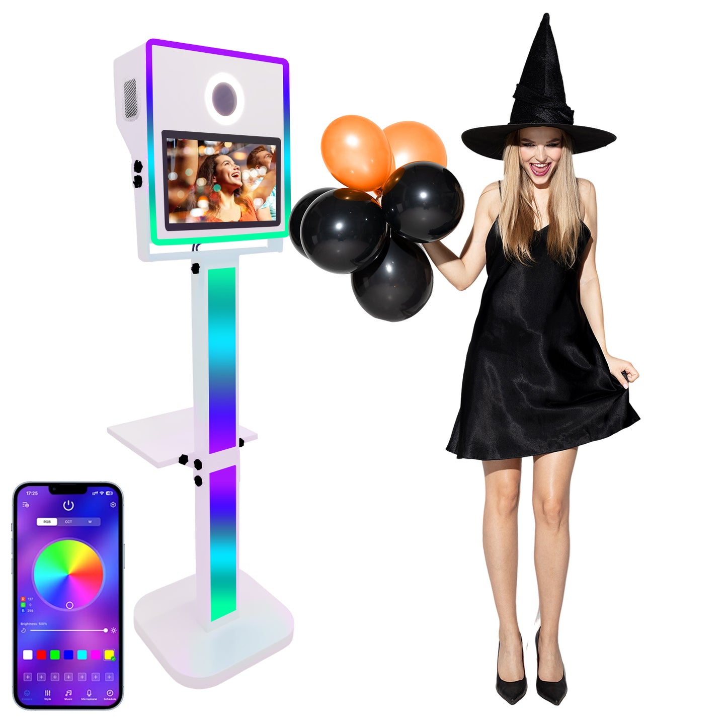 Portable Magic Mirror Photo Booth shell 15.6 Inch Touch Screen DSLR camera Photo Booth kiosk Selfie for Weddings Party Events ﻿