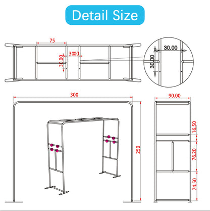 8ft 10ft Portable Overhead Video Booth Selfie 360 Photo Booth Automatic with Ring Light Can Hold 7-15ppl for Parties Weddings Events